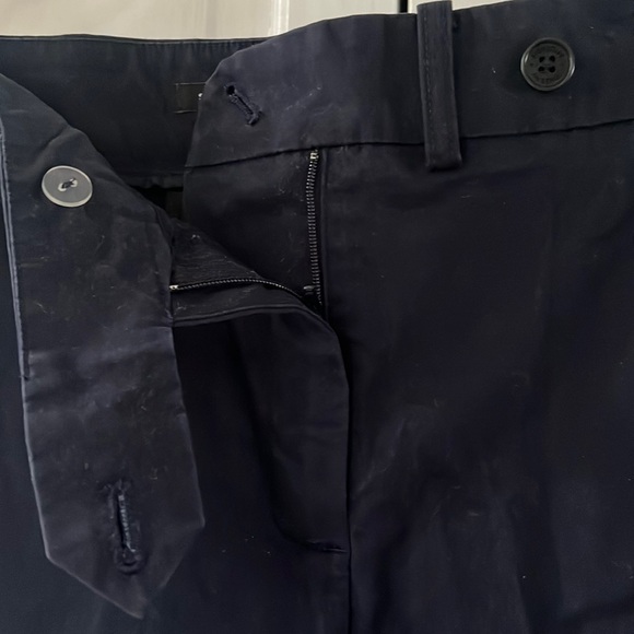 Jones New York Bermuda Shorts Navy Twill Cotton Blend Stretch Shorts w/Side Slit - Picture 7 of 13